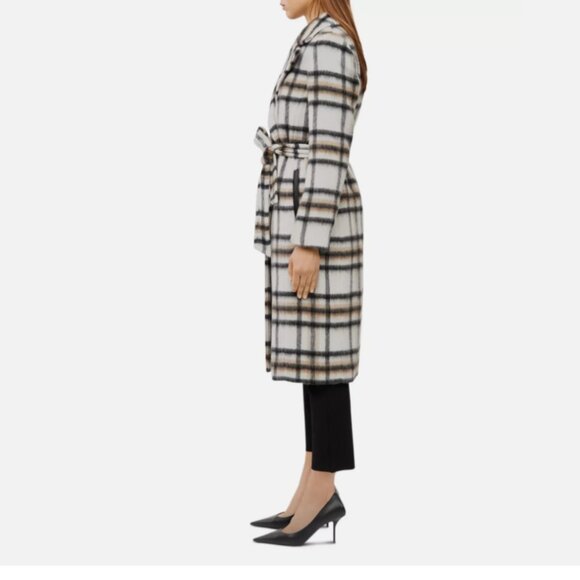 Mackage Sienna Wool-Blend Belted Coat In Plaid Print - Picture 6 of 15
